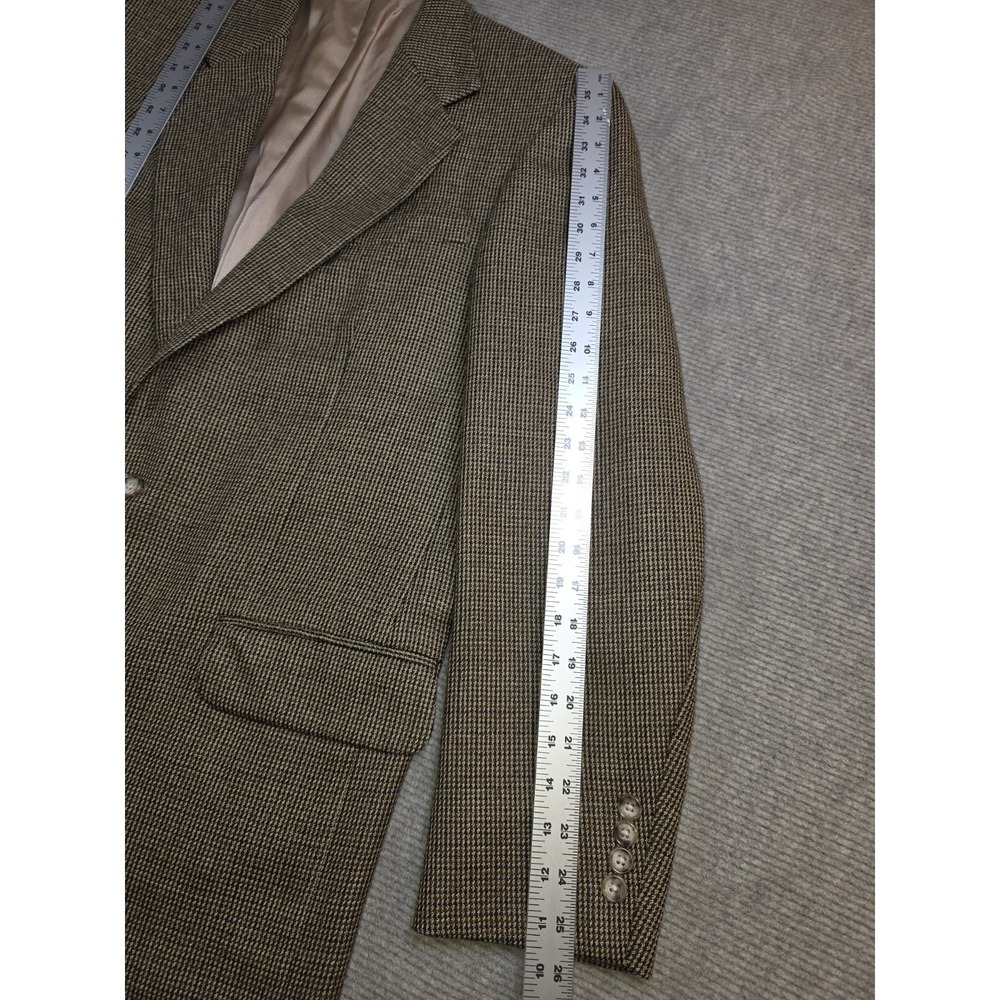 Oscar De La Renta Blazer Jacket Brown Tweed 100% Wool Men's 42L - Picture 14 of 16